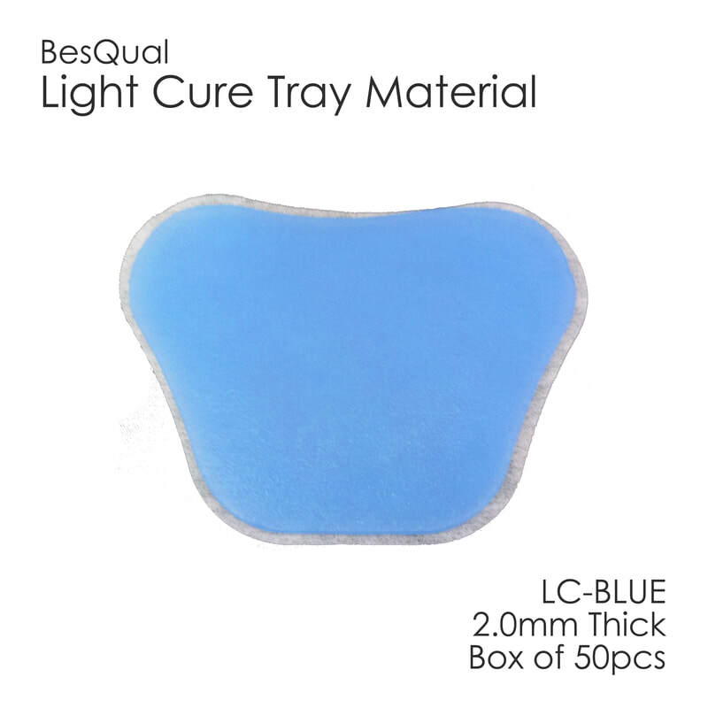 Dental Light Cure Custom Tray Material – BQ Tray – Blue – 2mm – 50 Pcs/Box
