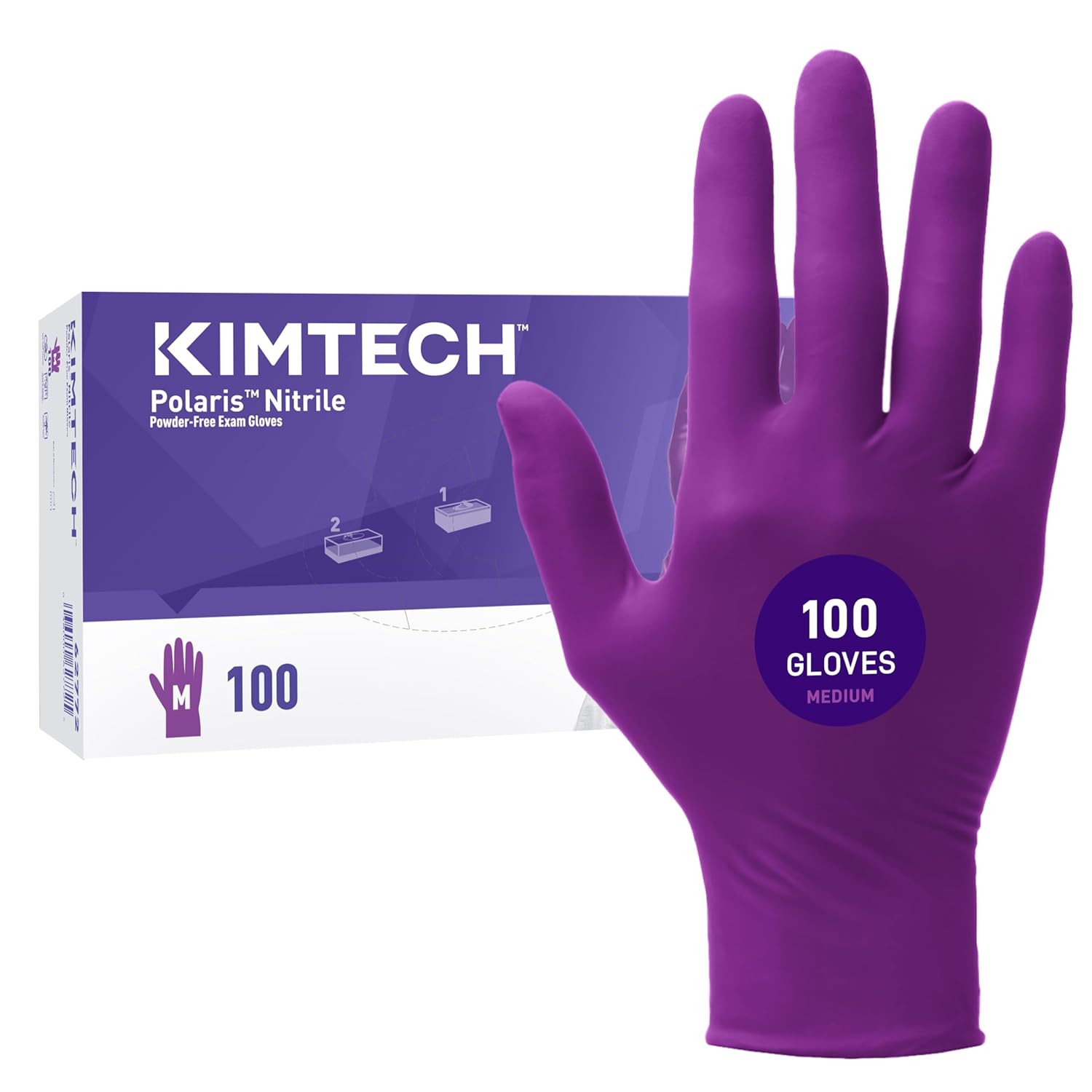 ™ Polaris™ Nitrile Exam Gloves (62772), 5.9 Mil, Ambidextrous, 9.5”, M, 100 Nitr