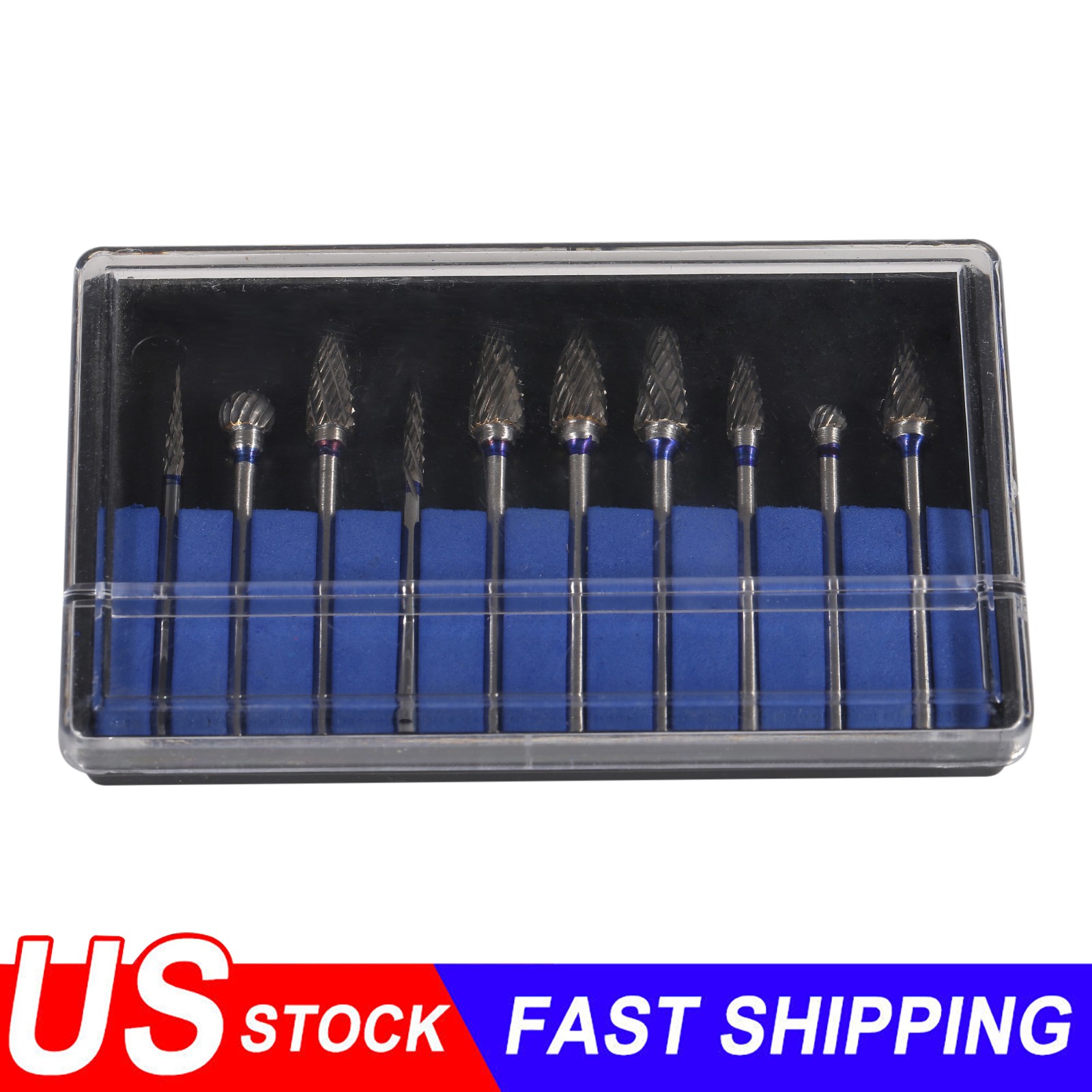 10 Pcs Dental Lab Tungsten Carbide Burs HP 2.35mm for Slow Low Speed Handpiece