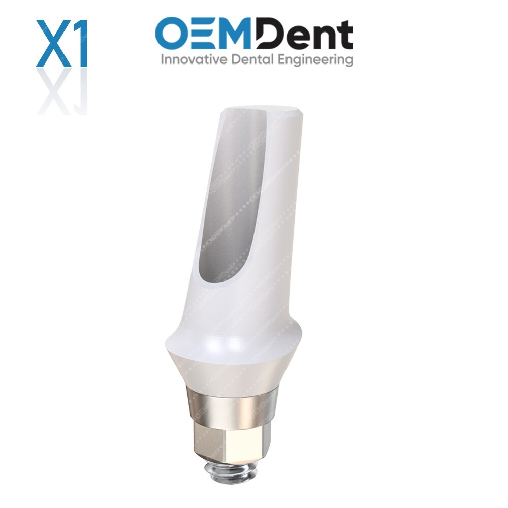 Angulated Zirconia Abutment 15° Titanium Base Compatible NobelActive®️RP Conical