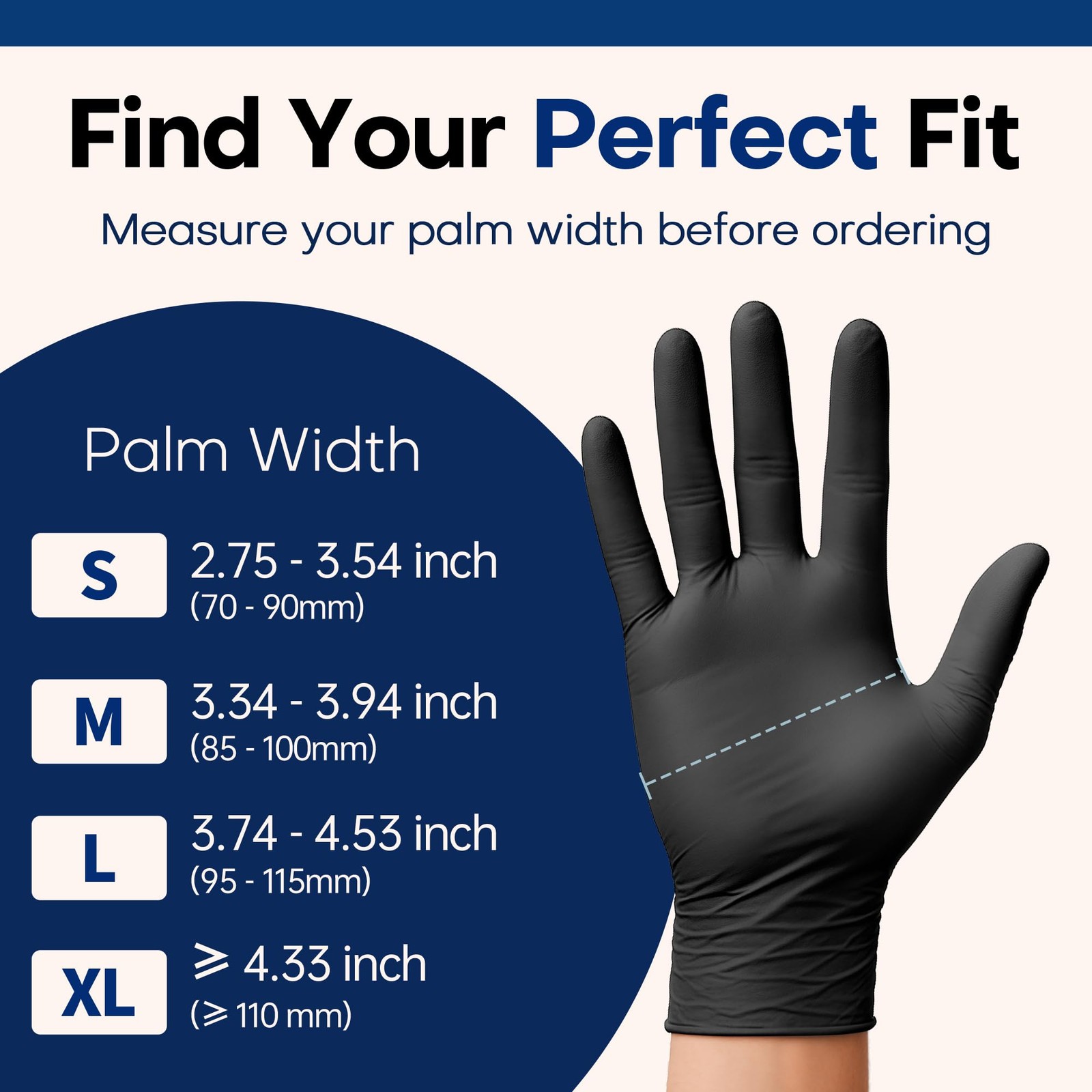 Black Nitrile Disposable Gloves 100 Pcs Latex Free Powder Free Food Safe