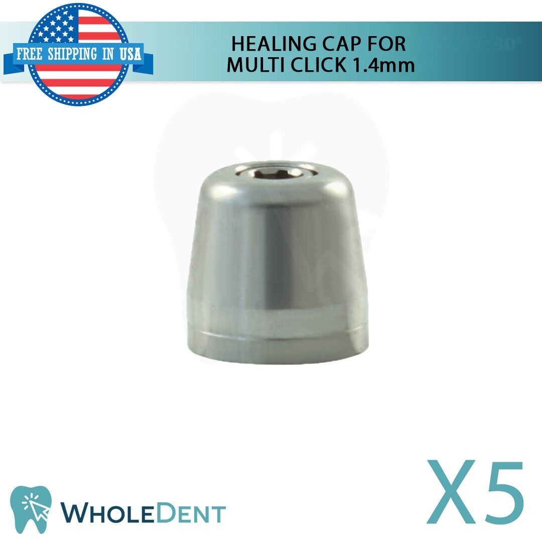 5x Dental Titanium Healing Cap Ø5.0mm Multi Unit Compatible 1.4mm Platform
