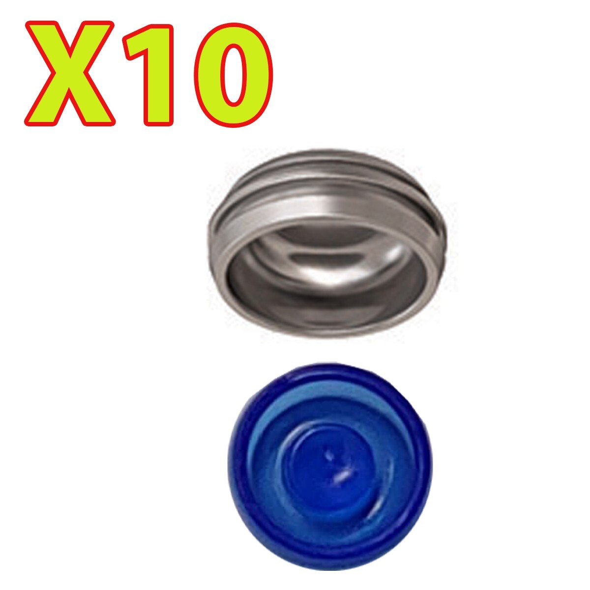 Overdenture Abutment Removable Metal Male Caps Inserts Blue 1.5 lbs 10 Sets