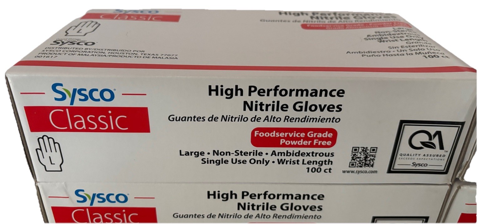 Sysco High Performance Nitrile Gloves Large 2306775 304363283 Lot of 4
