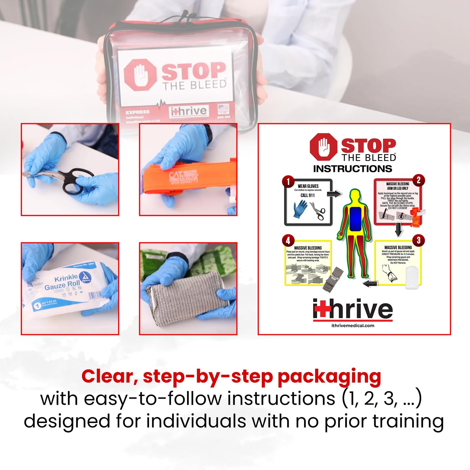 Hmz Medical Ithrive Express Bleeding Control Kit Tourniquet – Easy-To-Use