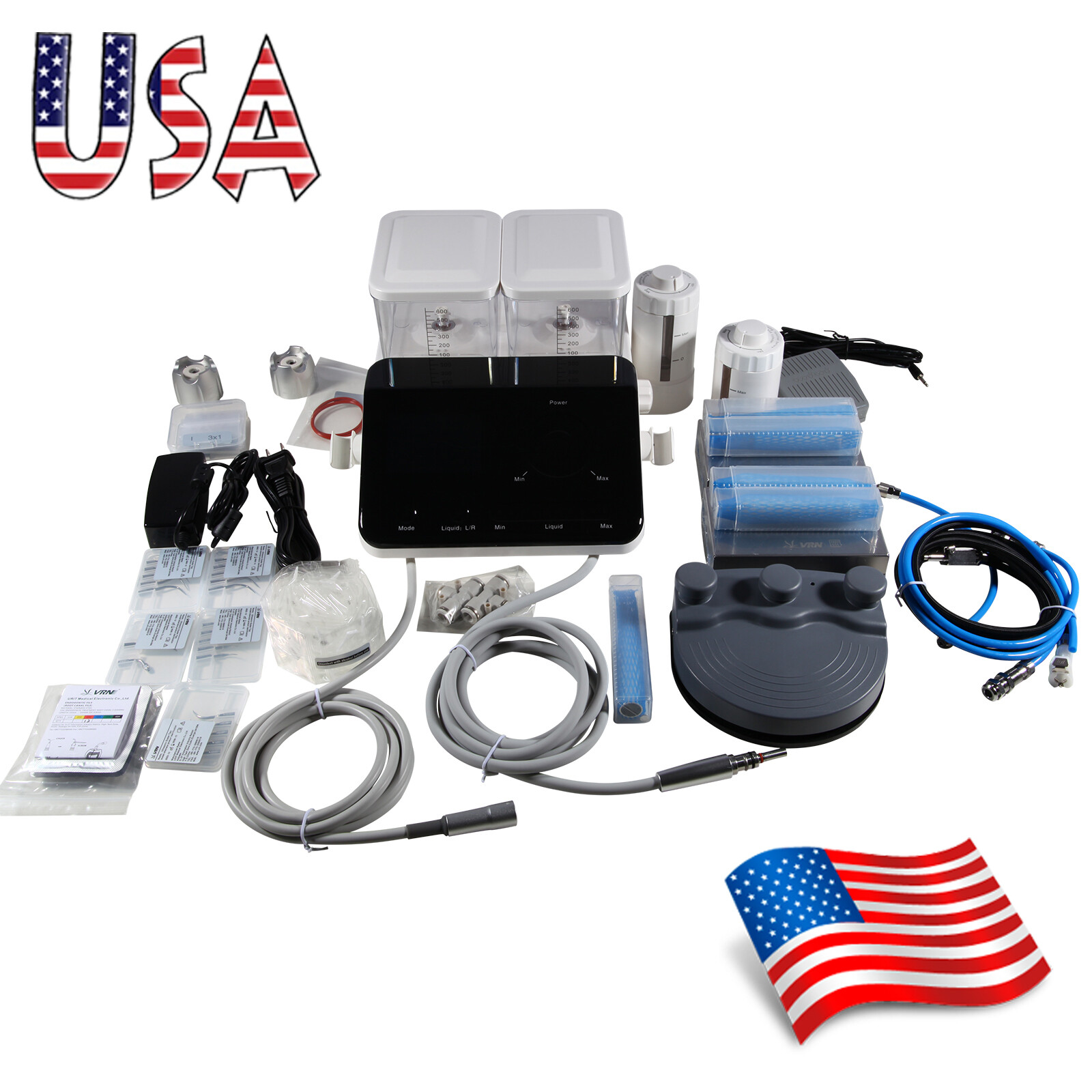 Dental Ultrasonic Piezo Scaler Air Polisher 6IN1 / Air Scaler Handpiece 2/4Holes