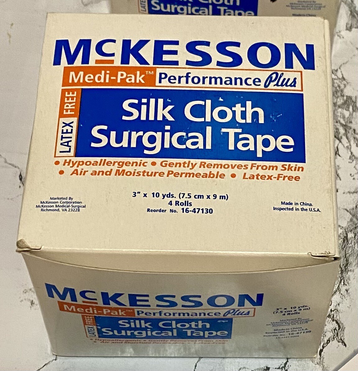 Rare McKesson Medi-Pak Performance Plus Silk Cloth Surgical Tape 3” 10 Yds X 12