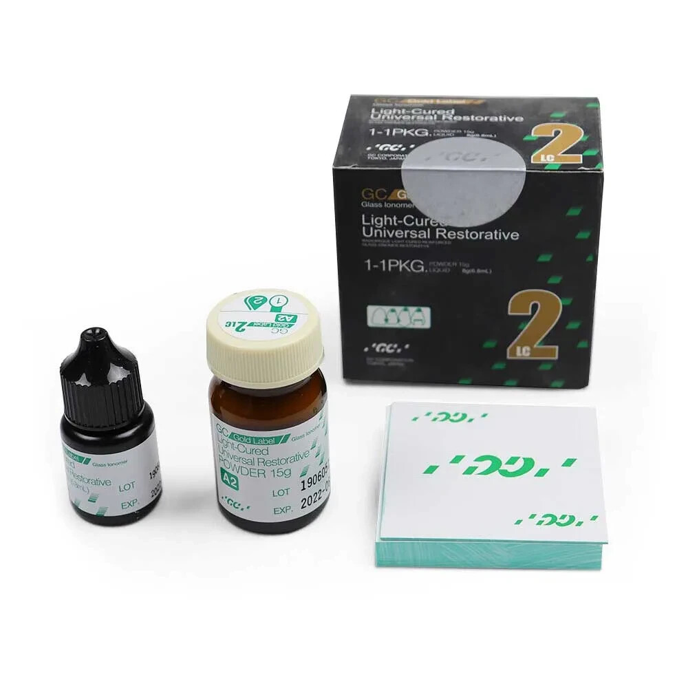 GC Fuji Gold Label 2 LC Light Cured Glass Ionomer Cement (Free Ship)