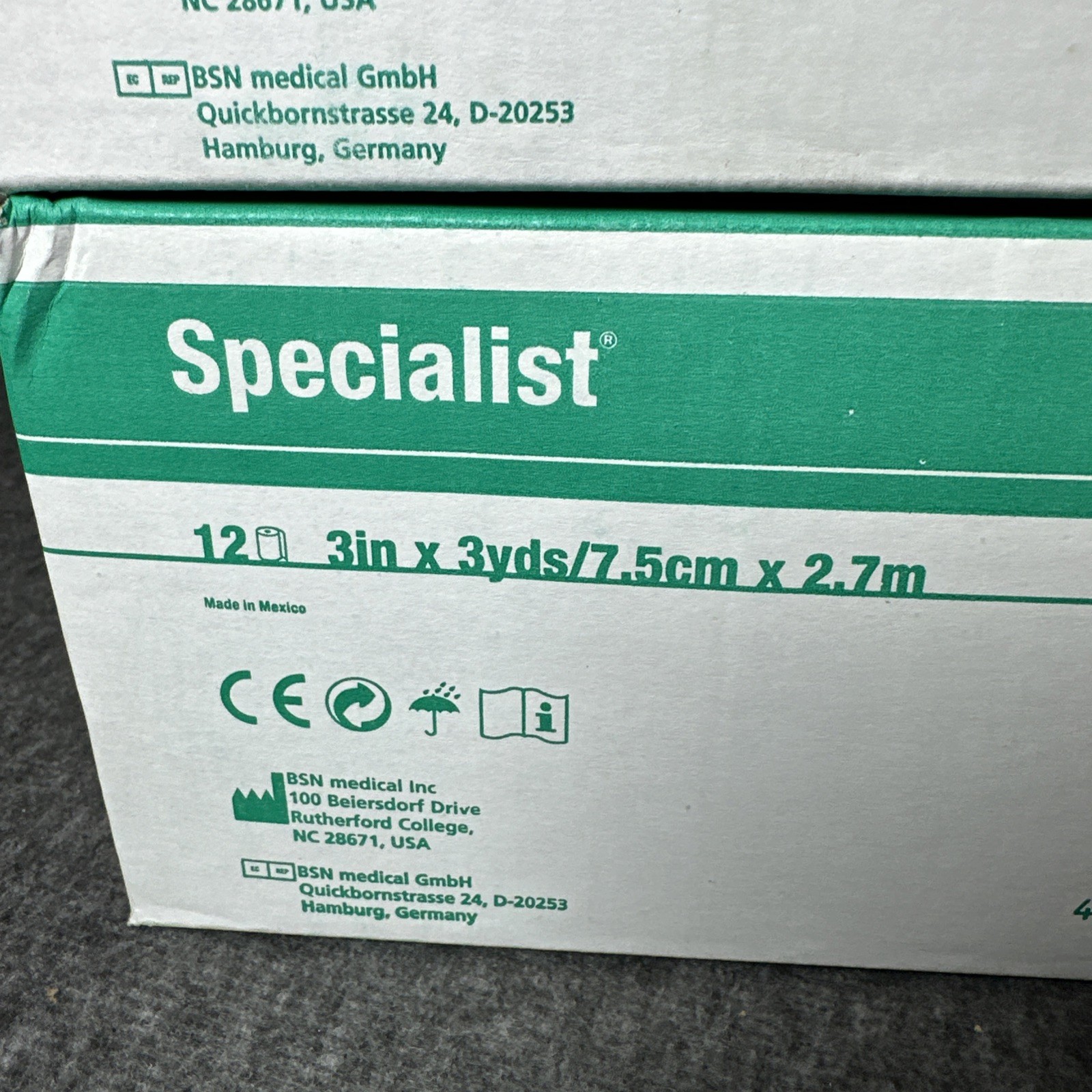 BSN 7363 Specialist Plaster Bandage Extra Fast Setting 3”x 3 yd – 2 Boxes- 12/bx