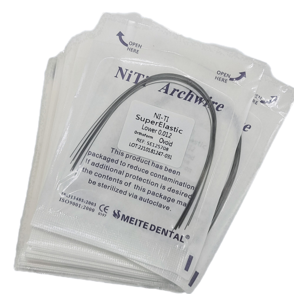 100Pcs Dental Ortho Super Elastic NITI Arch Wire Round Ovoid/Natural Form