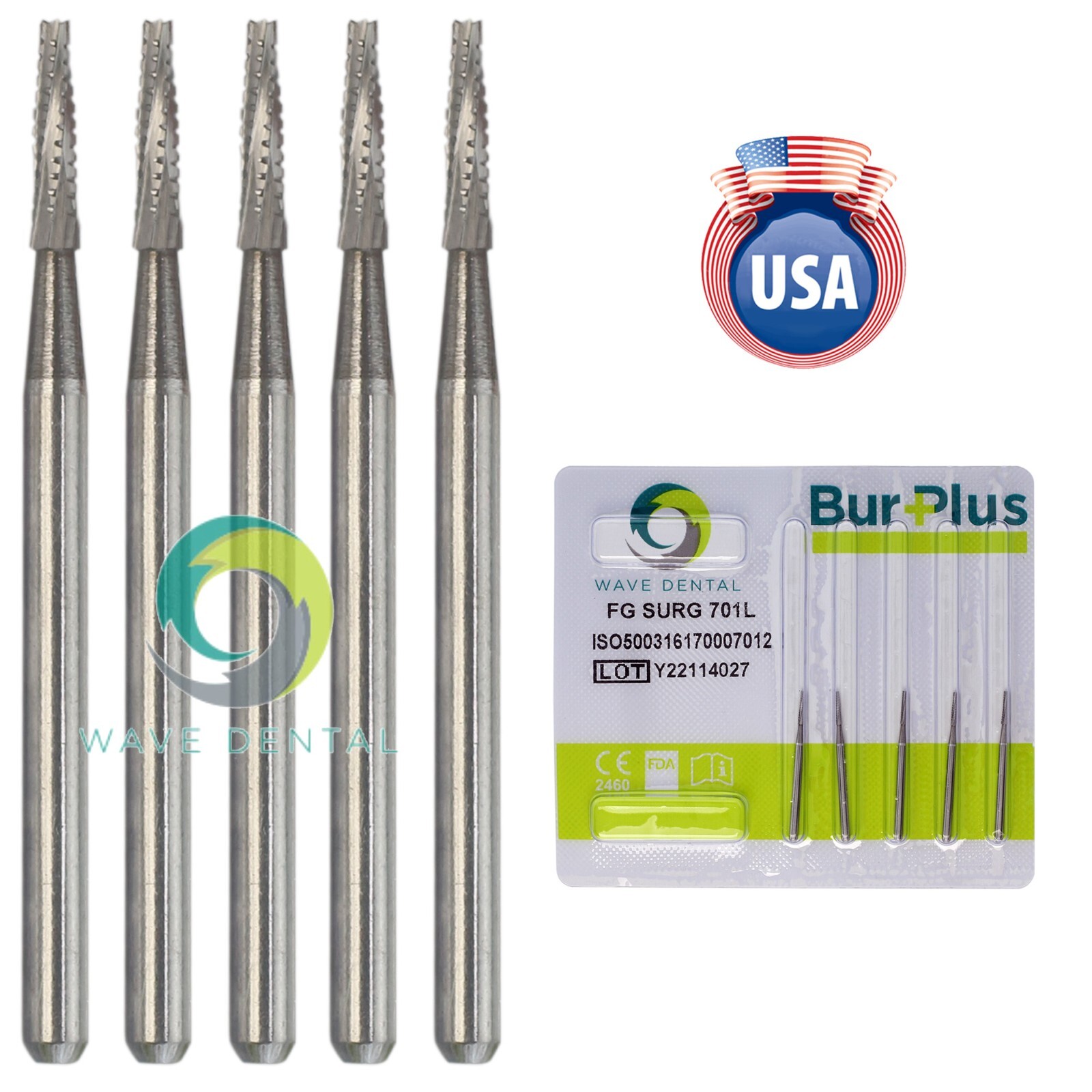 Wave Dental Surgical Burs 701L Long FG SURG FGOS SL Carbide Bur For High Speed