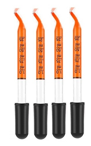 Medicine Art Essential Oils Eye Dropper Graduated 3″ Curved Tip 1ml (4 Pack)