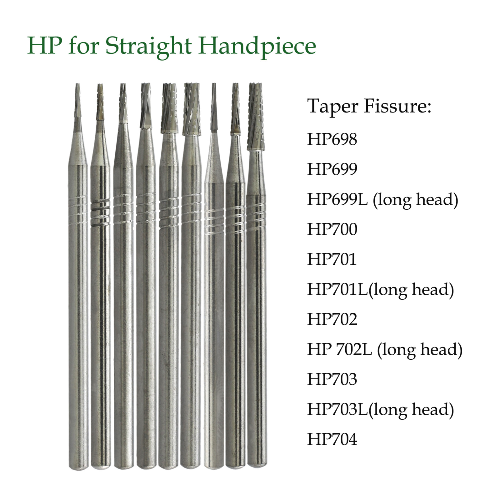 Wave Dental Carbide Burs Round Fissure HP 8 557 Surgical Straight Handpiece Burs