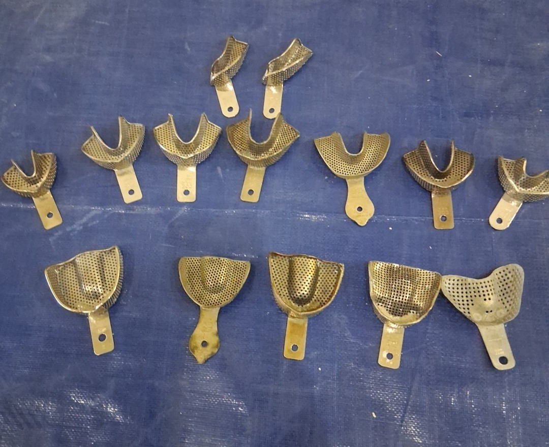 5 Sets Full COE Upper Lower Dental Perforated Metal Alginate Impression Trays