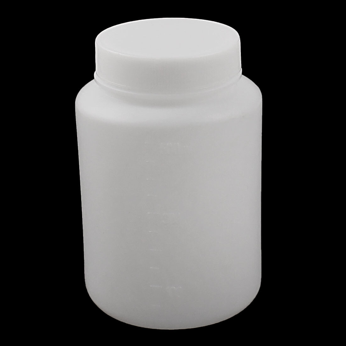 Plastic 500mL Capacity Screwcap Lab Chemical Liquid Storage Bottle White