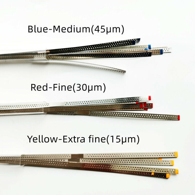 Mix Colors Dental Stainless Steel Polishing Finishing Strips Diamond Side Sands