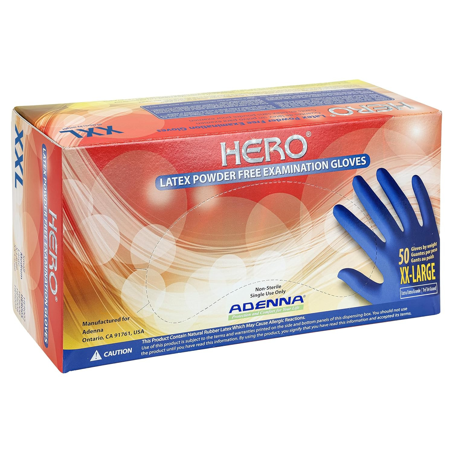 Adenna HERO Disposable Latex Gloves – 14 Mil, NFPA-Approved Heavy Duty Glove wit