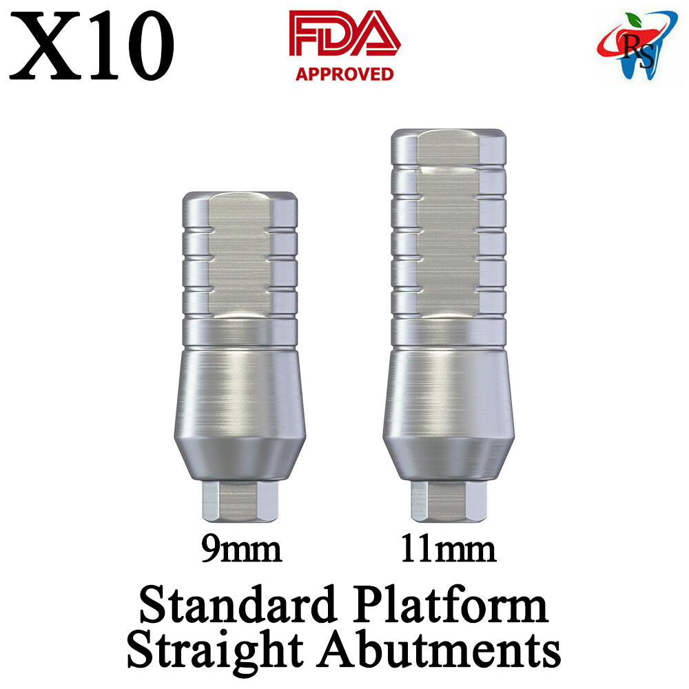 Dental Straight Abutment Standard Platform Internal Hexagonal Ø4.6mm RP 10pcs