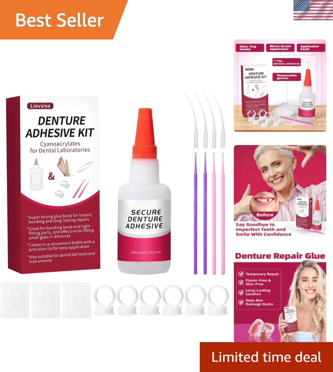 1oz Dental Lab Glue for Quick Denture Repairs – Secure Bonding in Seconds