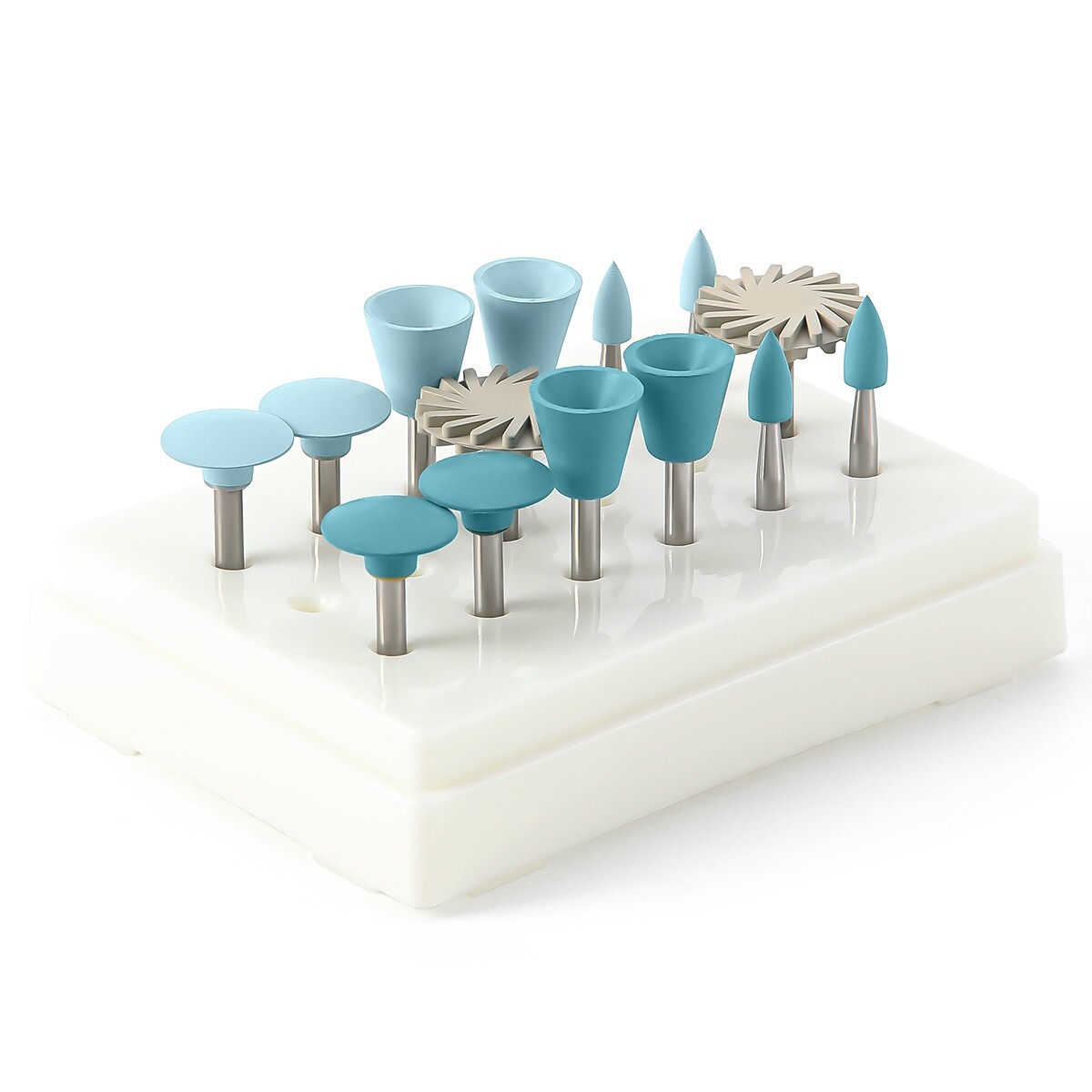 AZDENT Dental Composite Polishing Kit RA 2.35mm Wheel Discs Burs 14pcs/pack