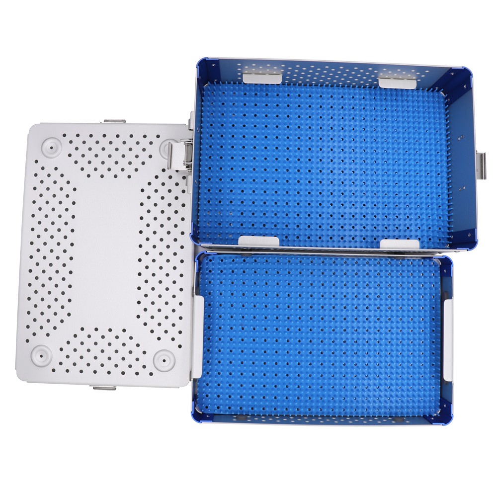 Autoclave Sterilization Tray Case Box with Silicone Pad for Surgical Instruments