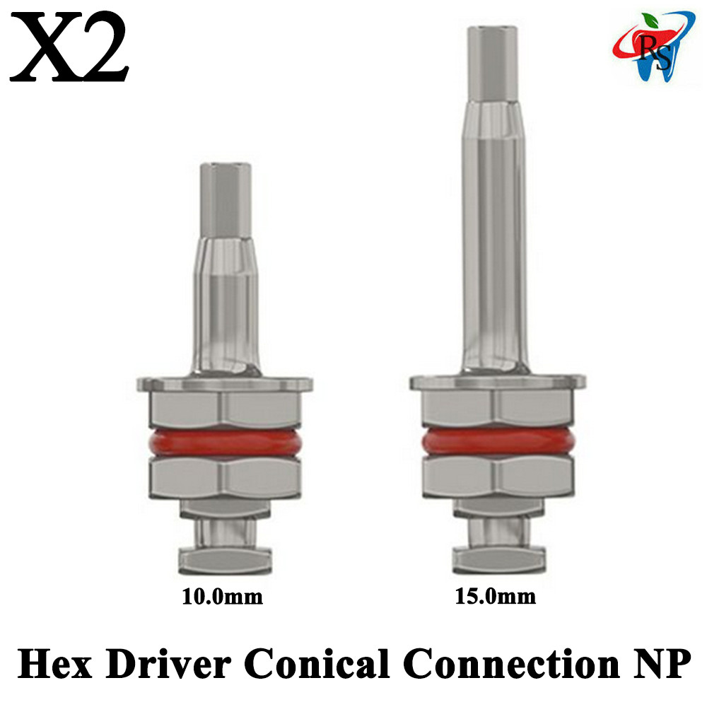 2pcs Dental Slim Fixation Ratchet Hex Driver Conical Connection 2.25mm NP Tools