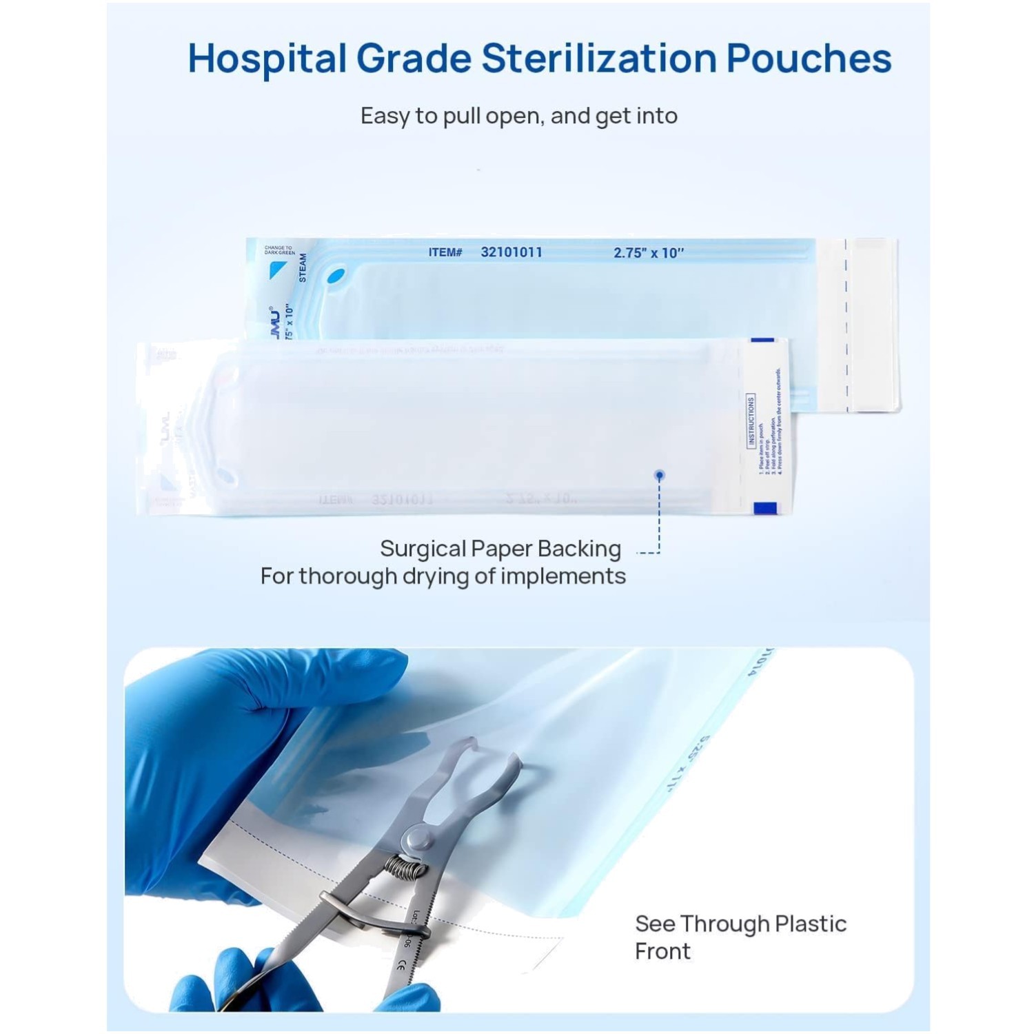 Sterilization Pouches 2.25″ x 5″, 2000/Box