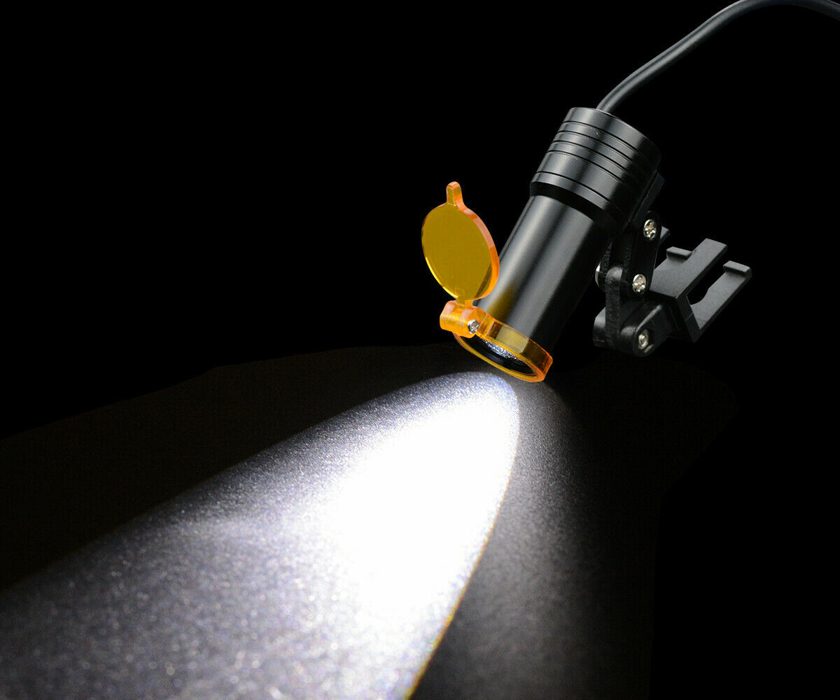 Dental 5W LED Head Light with Filter Insert Type for Binocular Loupes Black US