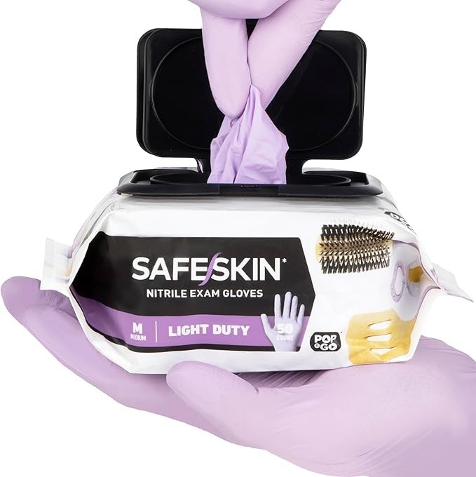 Disposable Nitrile Gloves POP-N-GO 50/200 Pack Powder Free Food Safe Cleaning Me