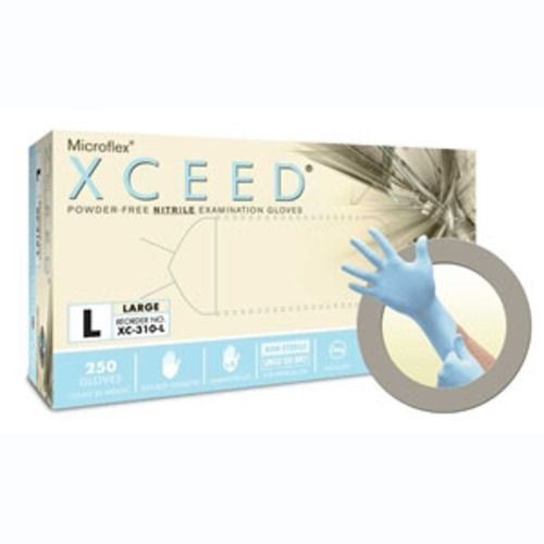 Microflex XCEED Nitrile Exam Gloves: LARGE 250/bx