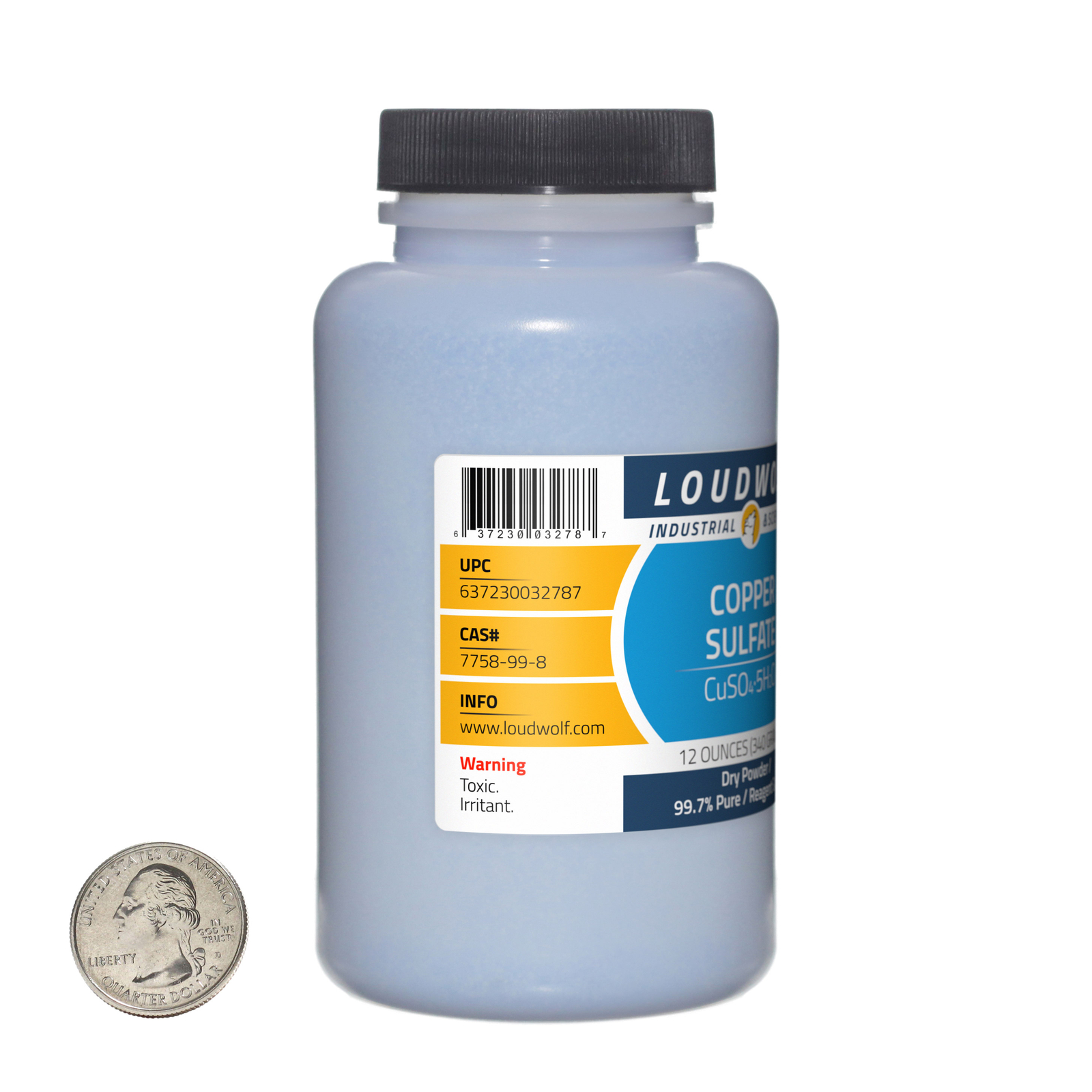 Copper Sulfate / 3 Pounds / 4 Bottles / 99.7% Pure Reagent Grade / Dry Powder