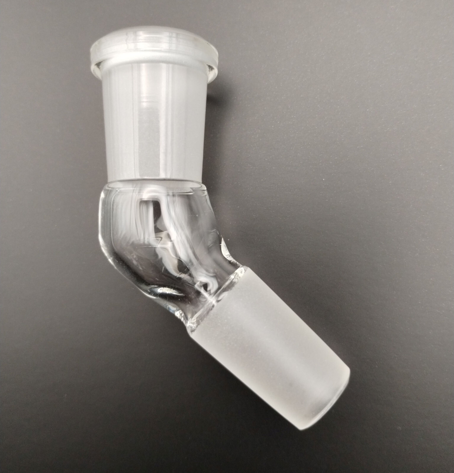 B Quality 14mm 45 Degree Angle Glass Ground Joint Attachment Adapter GonG Elbow