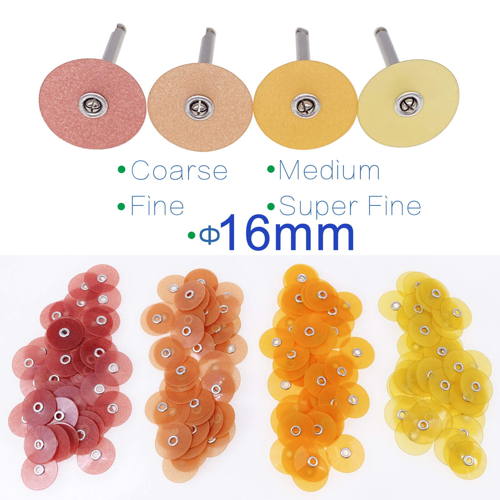 Dental Sof-Lex Soflex Contouring & Polishing All Sizes Pop-On Discs 0.63″ 16mm