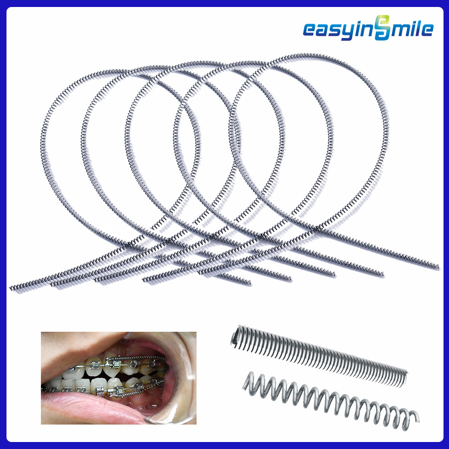 Dental Orthodontic Open Coil Spring 2Pcs NITI Elastic Springs 0.010/0.012*180mm