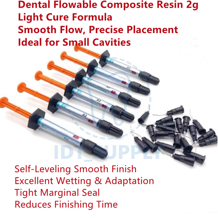 Dental Flowable Composite Resin 2g Light Cure A2 A3 Restorative Cavity Filling