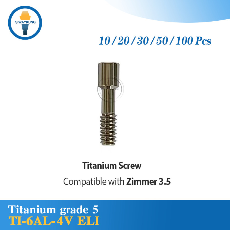10-100 Pcs Dental Titanium Abutment Screw compatible with Zimmer 3.5 Regular