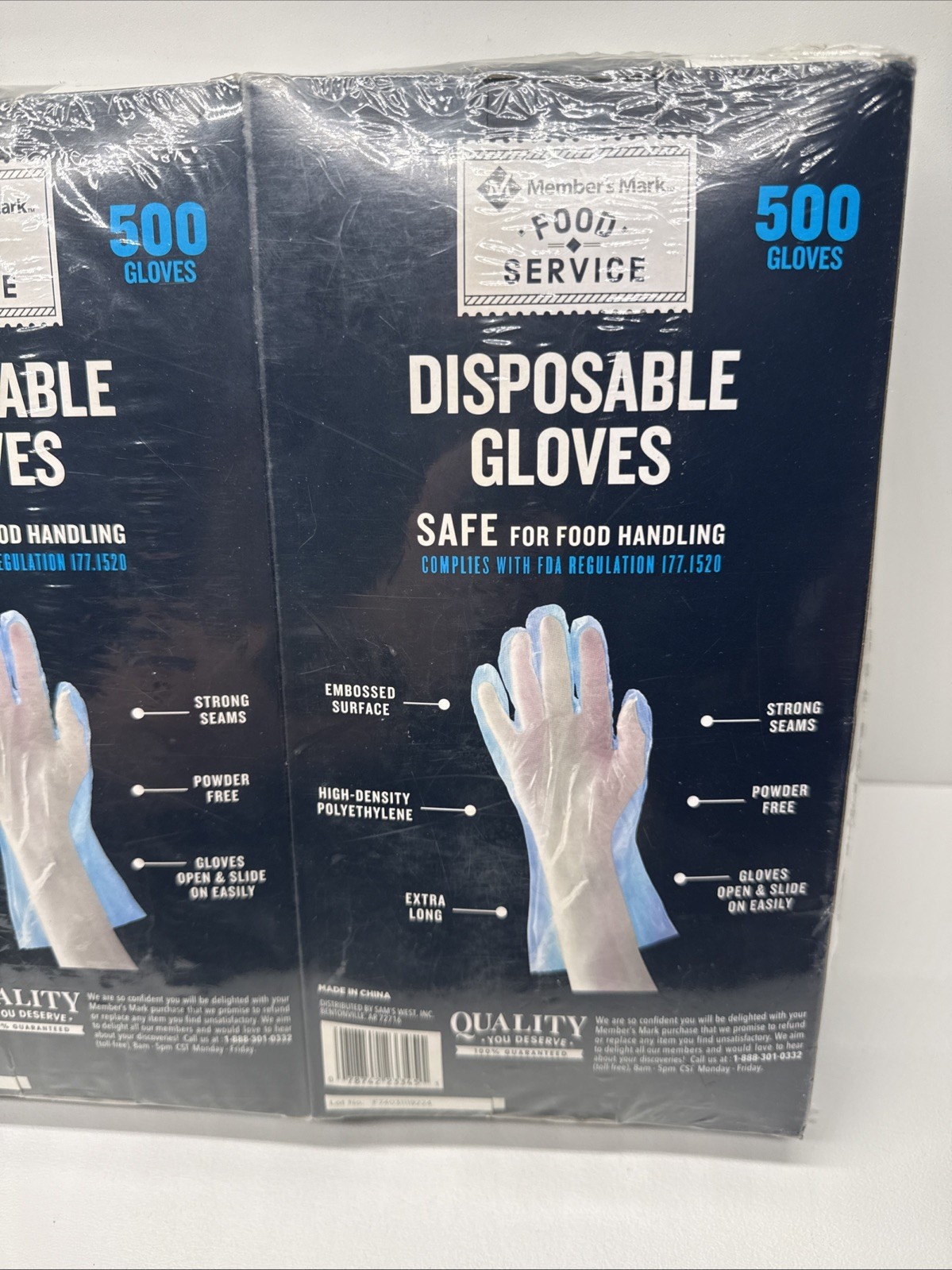 Member’s Mark Food Service Plastic Disposable Gloves 4 Pack 2000 Gloves