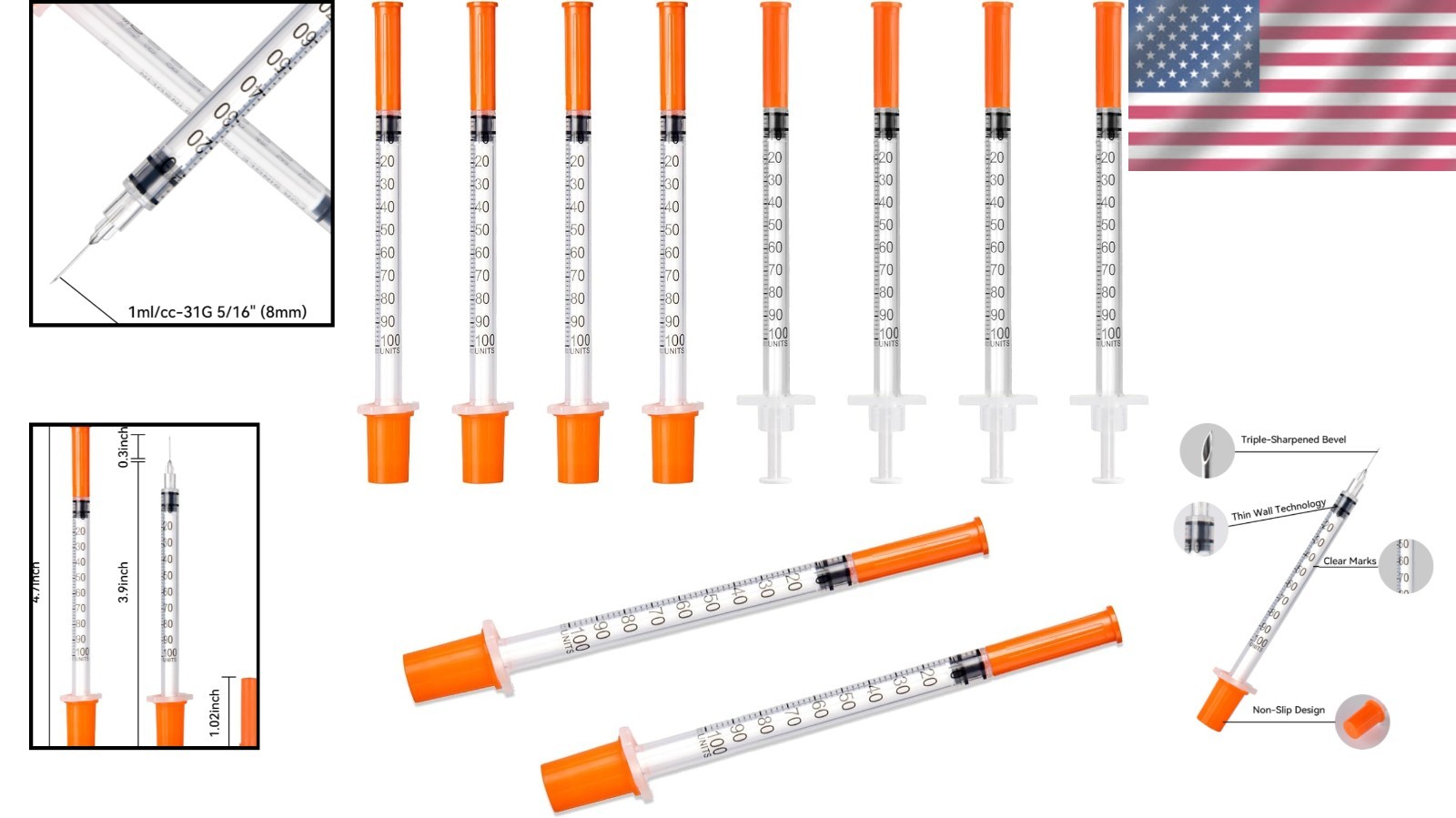 Individually Wrapped 1ml Disposable Syringes – Pack of 100 for Medical Precision