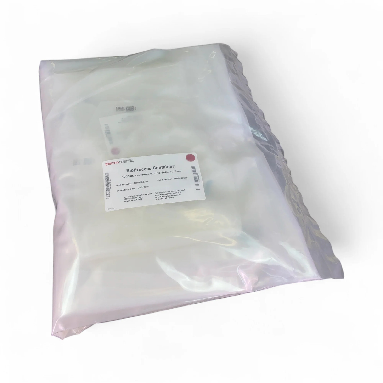 Thermo Scientific Labtainer 1L 2-Port BioProcess Containers (BPC) – 10Pk (BO!)
