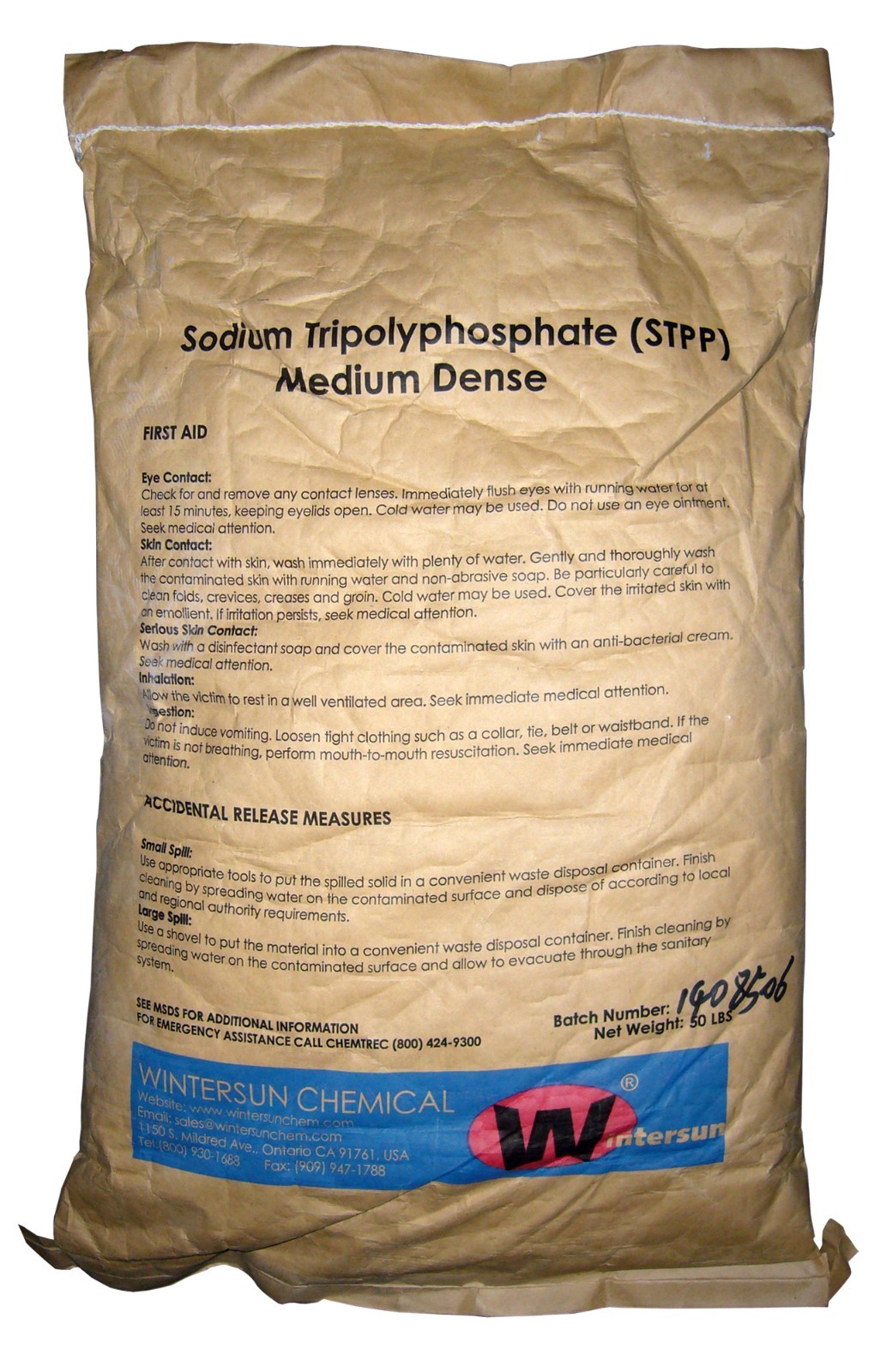 Sodium Tripolyphosphate Medium Dense (STPP) 94+%, White Powder/ Granular 50 Lb