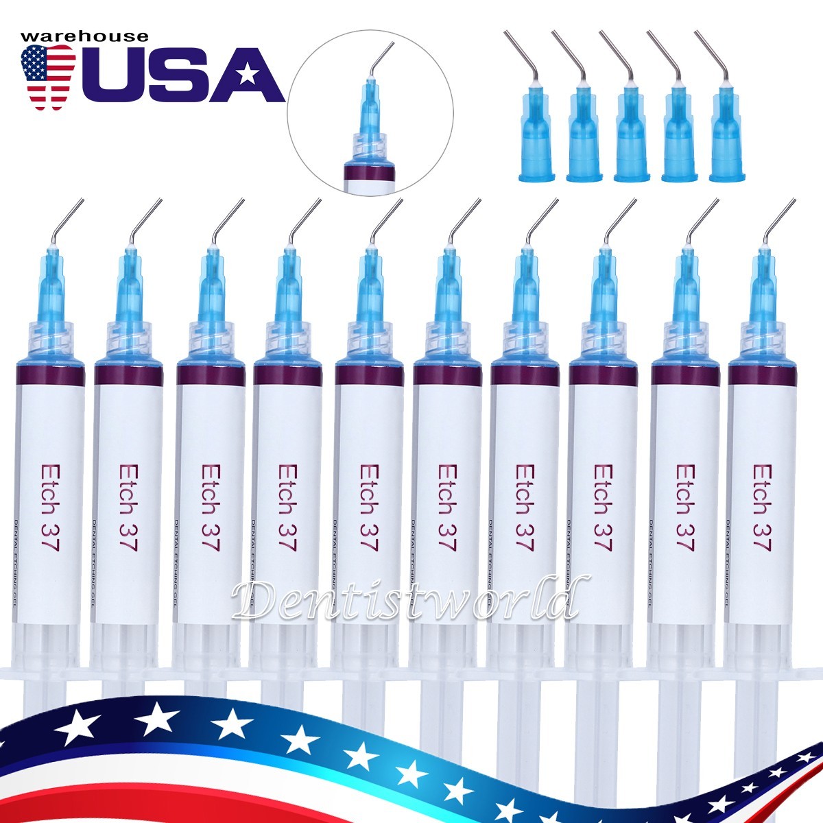 Dentex Dental Acid Etching Gel 37% Etchants 5 ml/syringe For Resin Bonding