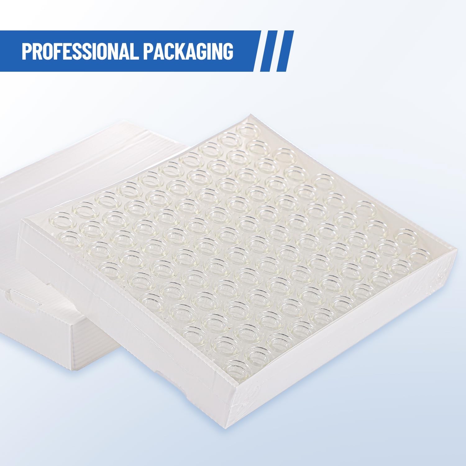 100PCS 3ml Glass Vials Clear Headspace Vials Lab Vial with Plastic-Aluminum Caps