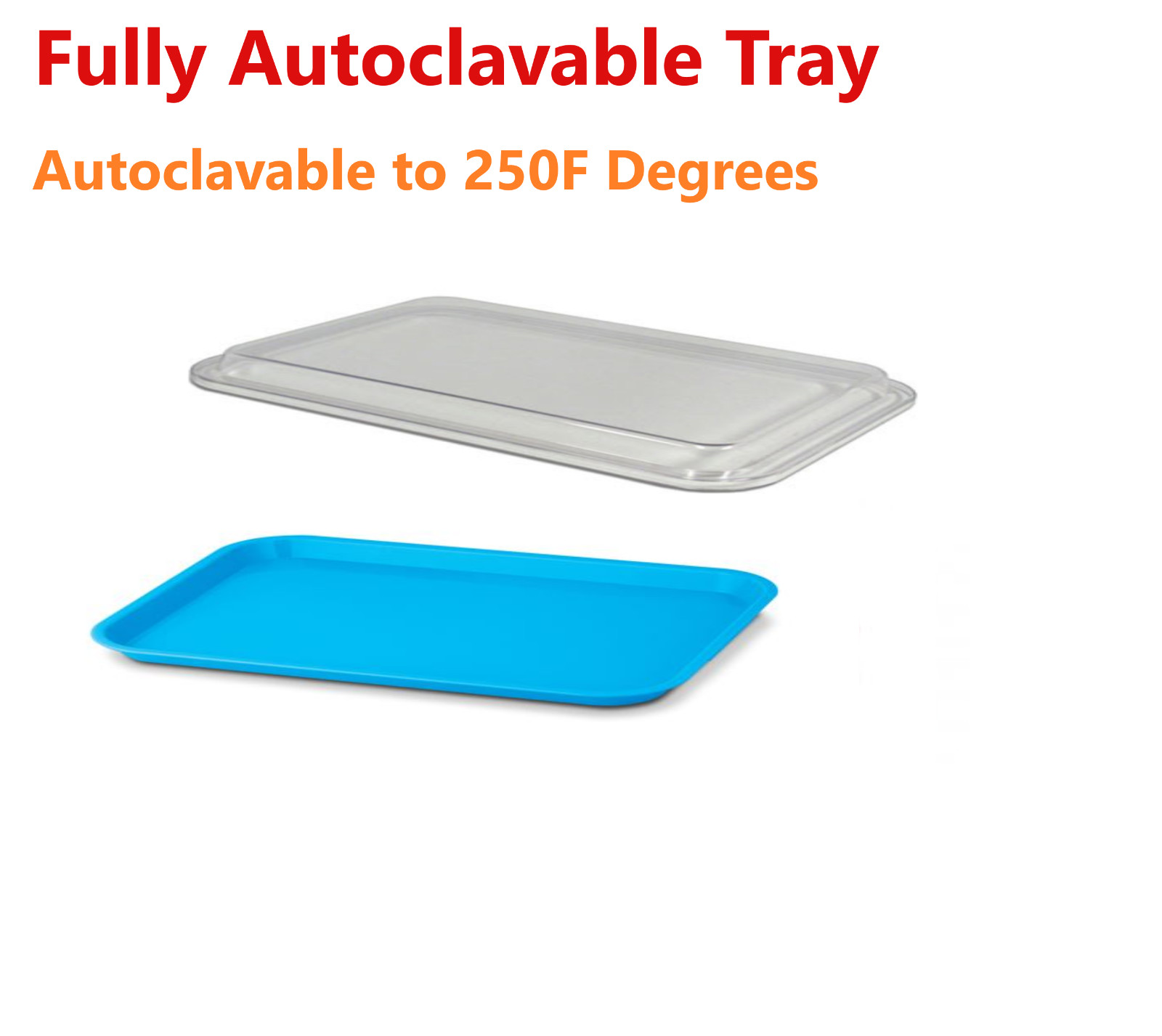 Dental B Tray Procedure SetUp B Ritter Trays with Clear Lid Cover Combo – 2 Sets