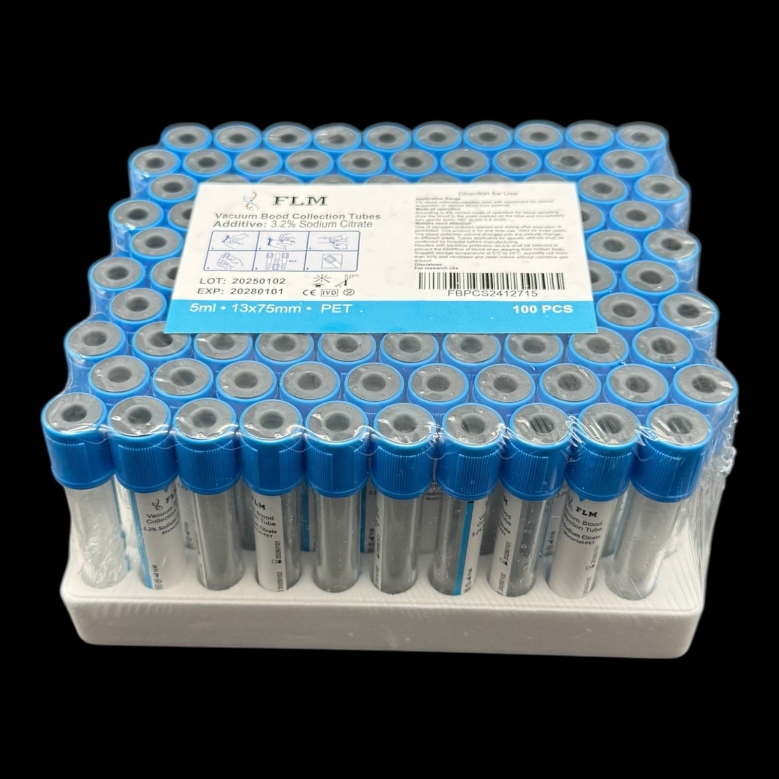 5ml sodium citrate Collection Tube – 100/pack