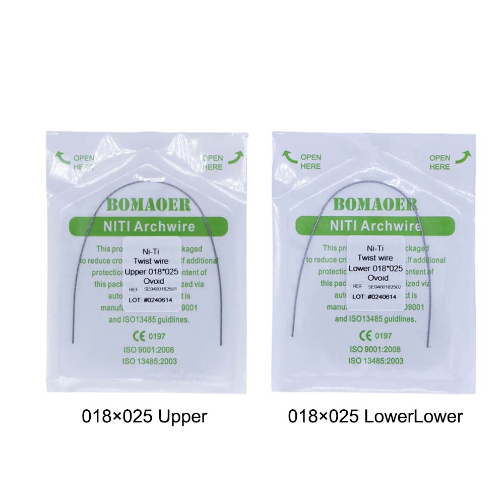 Dental Orthodontic Ni-Ti Rectangular Twist wire Lower Ovoid 018×025U/L 1pc/pack