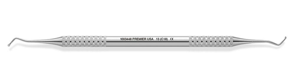 Dental Operative Instruments Double Ended 13 Excavator Octagon Handle PremierFDA