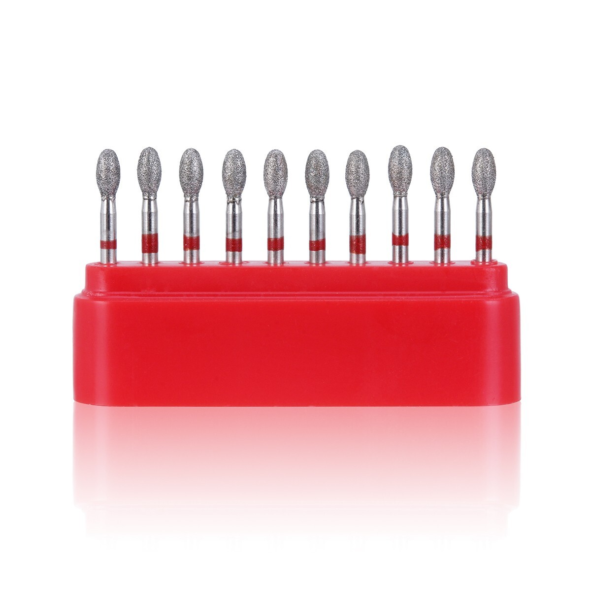 AZDENT 10pc Dental FG Diamond Burs Egg Football #379-023F Fine Friction Grip