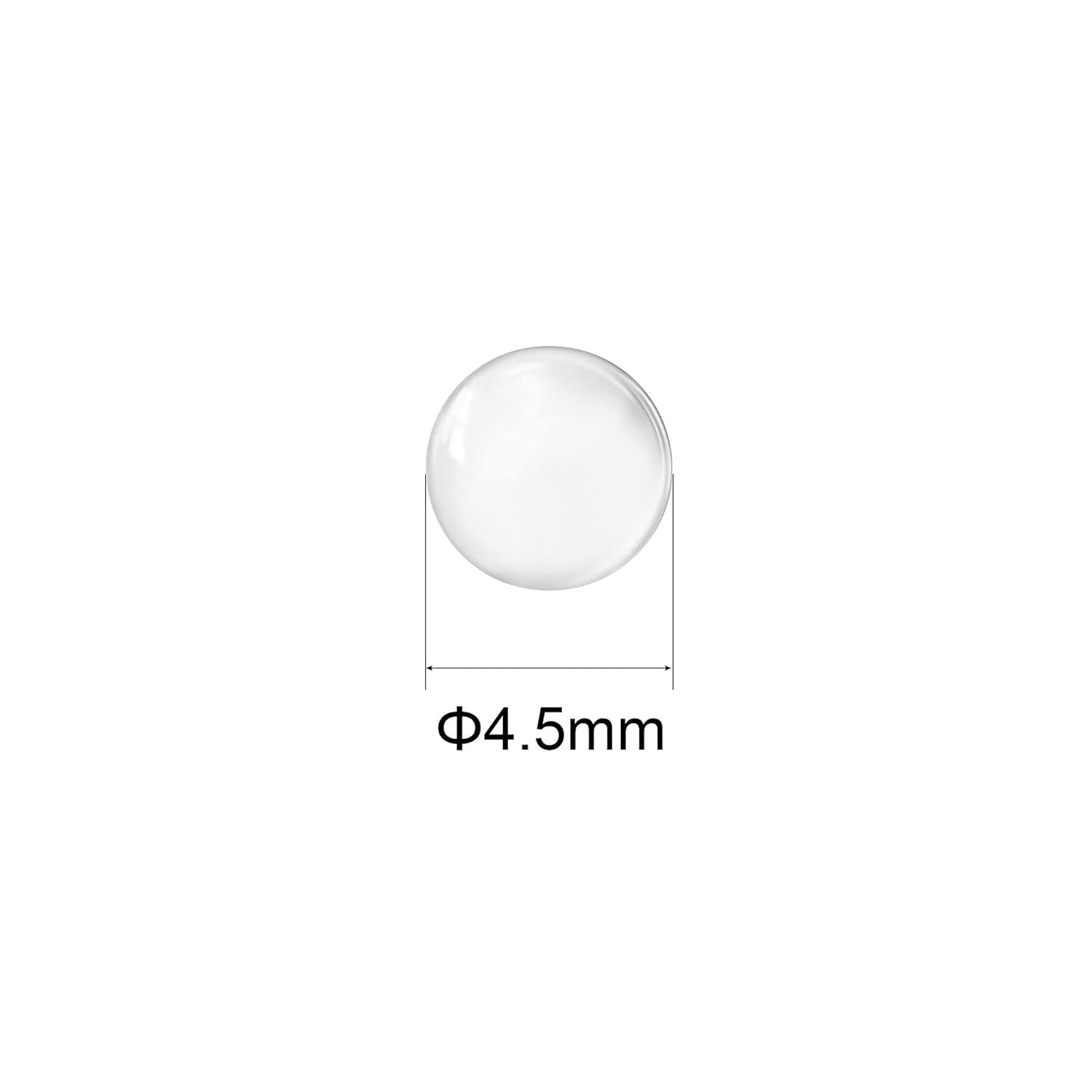 uxcell 4.5mm Solid Round Clear Glass Ball Boiling Stones Soda Lime