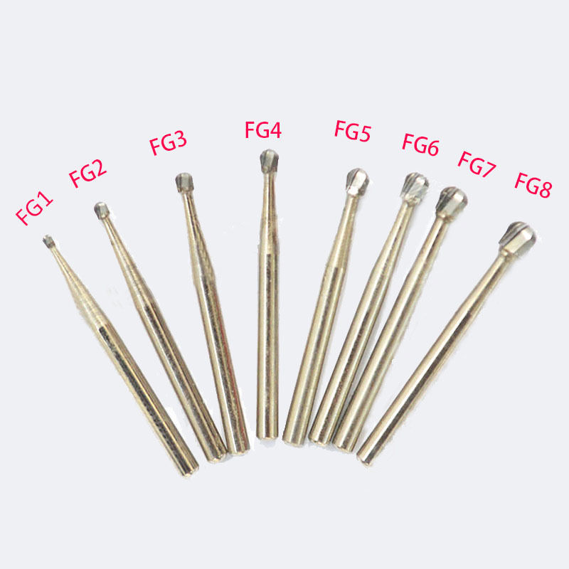 10 Pcs/box Dental Carbide Burs High Speed Tungsten Steel Bur FG Burs 1.6mm Shank