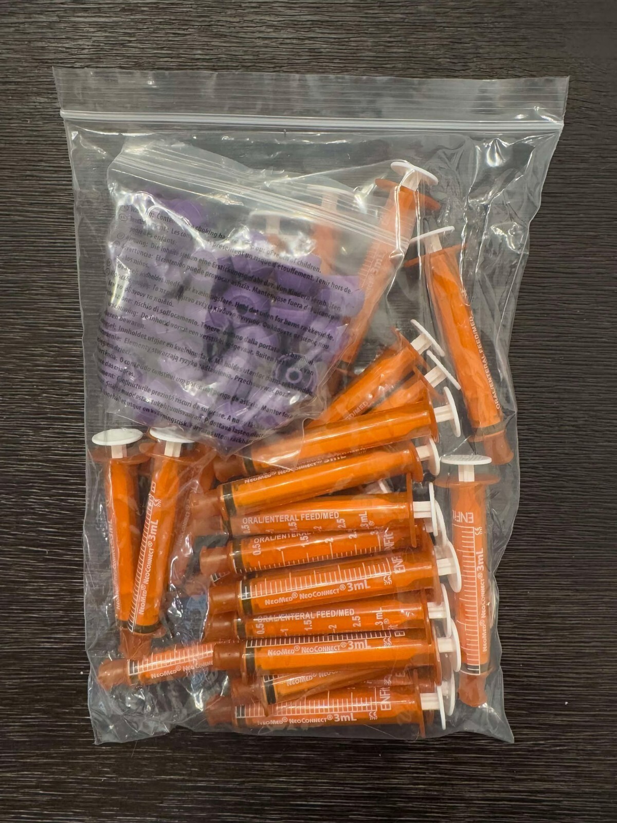 NeoMed NeoConnect ENFit 3mL Oral Syringes With Caps (~25 Pack)
